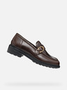 Geox Tmavohnedé dámske mokasíny Geox Walk Pleasure