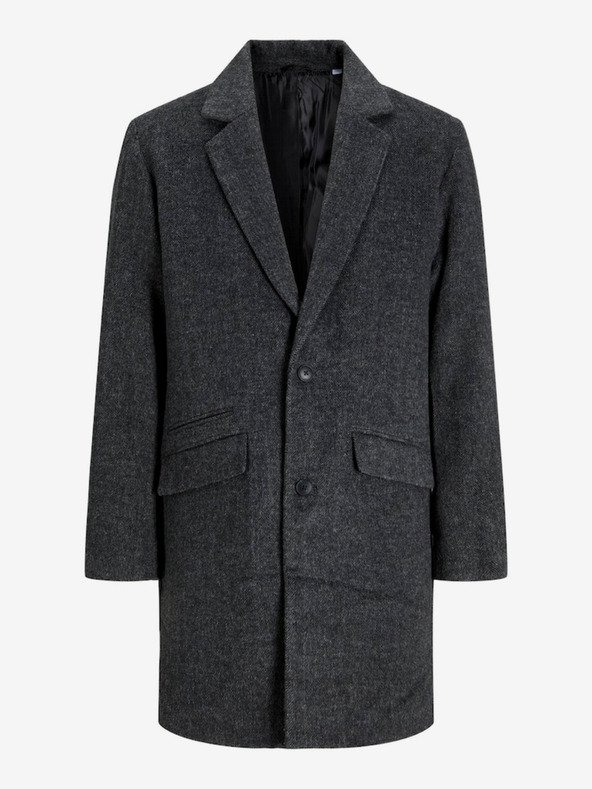 Jack & Jones Tmavošedý pánsky kabát Jack & Jones