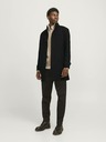 Jack & Jones Čierny pánsky vlnený kabát Jack & Jones