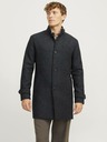 Jack & Jones Tmavo šedý pánsky vlnený kabát Jack & Jones