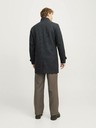 Jack & Jones Tmavo šedý pánsky vlnený kabát Jack & Jones