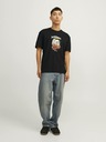 Jack & Jones Čierna pánska košeľa Jack & Jones Seven