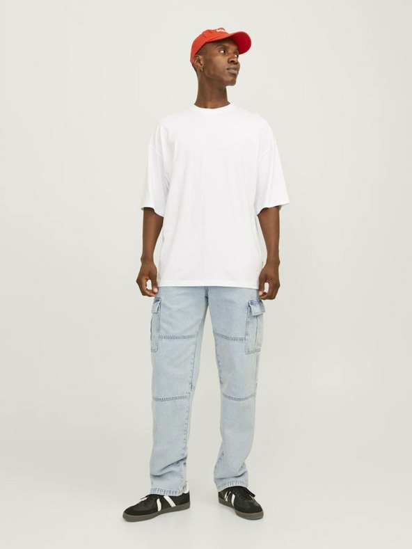 Jack & Jones Svetlomodré pánske džínsy rovného strihu Jack & Jones Eddie