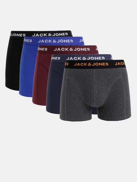 Jack & Jones Sada piatich boxeriek v modrej, čiernej, sivej a bordovej farbe Jack & Jones Black Friday