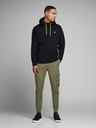 Jack & Jones Zelené pánske nohavice Jack & Jones Paul