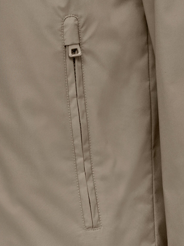 Geox Béžová pánské prešívaná bunda Geox Aurelio