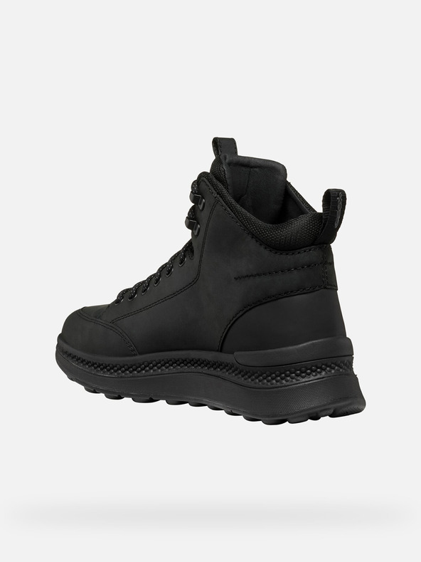 Geox Čierne pánske členkové topánky Geox Spherica Actif X2