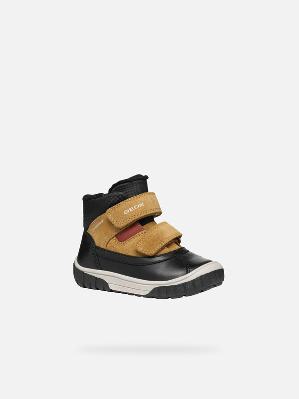 Geox Čierne chlapčenské členkové topánky Geox Omar WPF