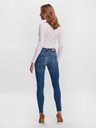 Vero Moda Modré skinny fit džínsy VERO MODA Peach
