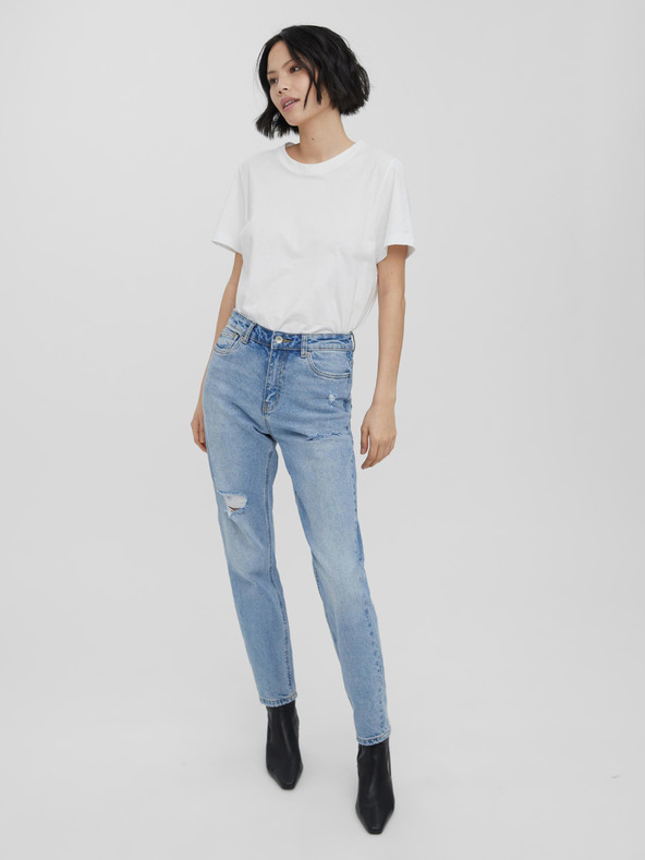 Vero Moda Modré džínsy rovného strihu VERO MODA