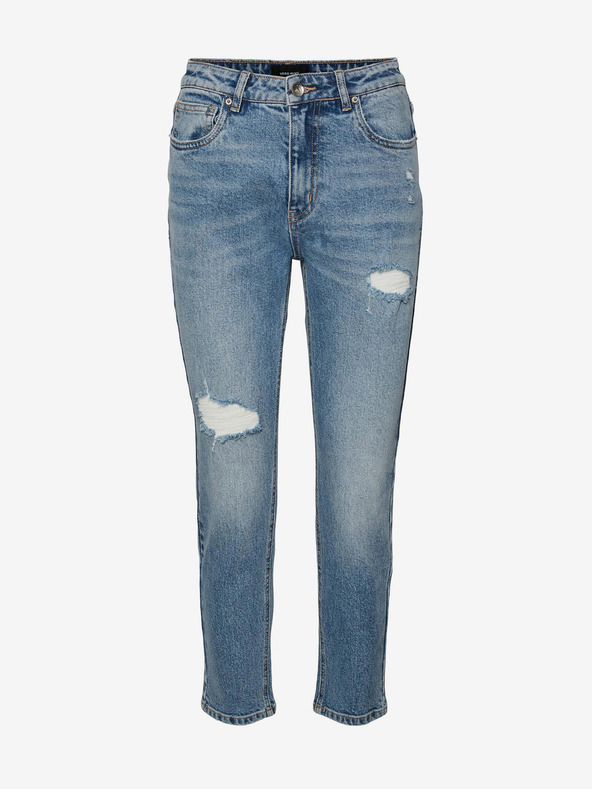 Vero Moda Modré džínsy rovného strihu VERO MODA