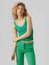 Vero Moda Zelené dámske rebrované základné tielko VERO MODA Glory
