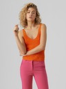 Vero Moda Oranžové dámske rebrované základné tielko VERO MODA Glory