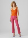 Vero Moda Oranžové dámske rebrované základné tielko VERO MODA Glory