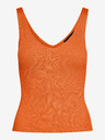 Vero Moda Oranžové dámske rebrované základné tielko VERO MODA Glory