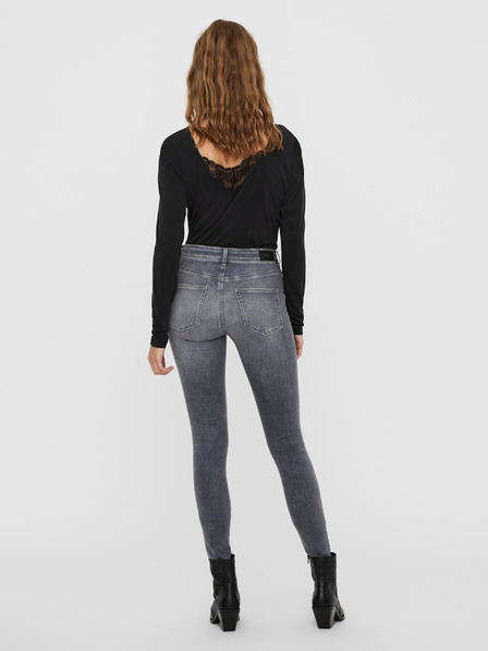 Vero Moda Šedé dámske úzke džínsy VERO MODA Lux