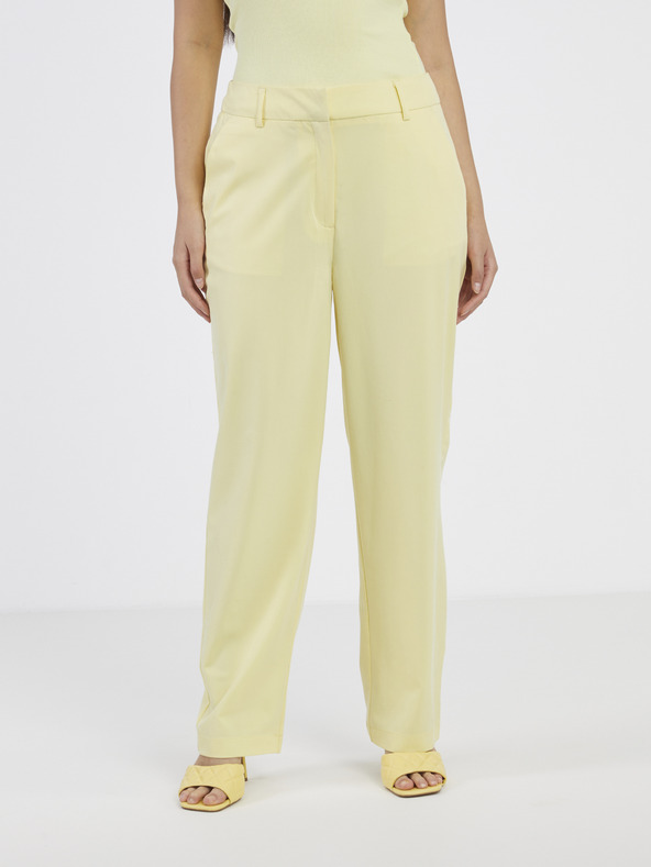 Vero Moda VERO MODA Zelda svetložlté dámske nohavice