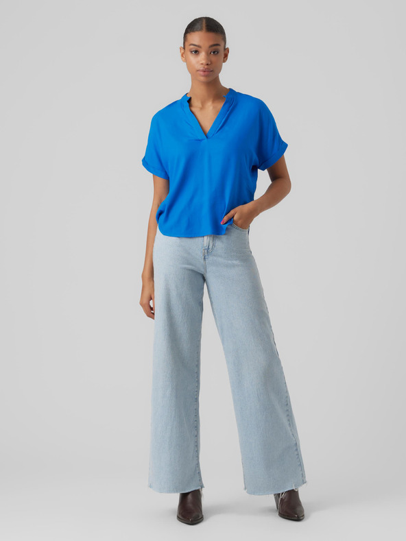 Vero Moda Modrá blúzka VERO MODA Beauty