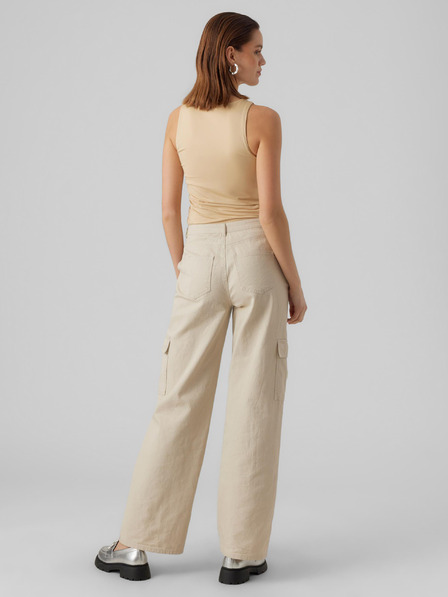 Vero Moda Béžové dámske základné tielko VERO MODA Bianca