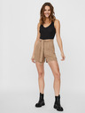 Vero Moda Hnedé dámske šortky VERO MODA Mia