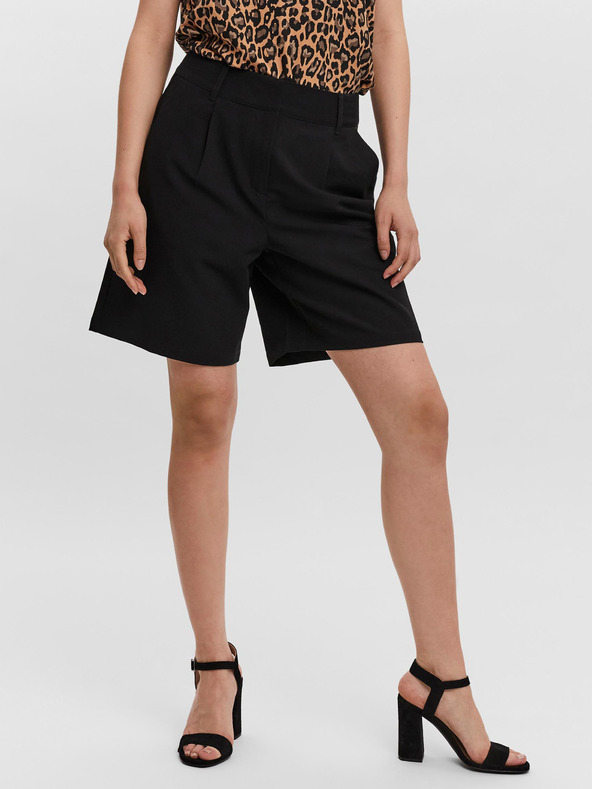 Vero Moda Čierne dámske šortky VERO MODA Zelda