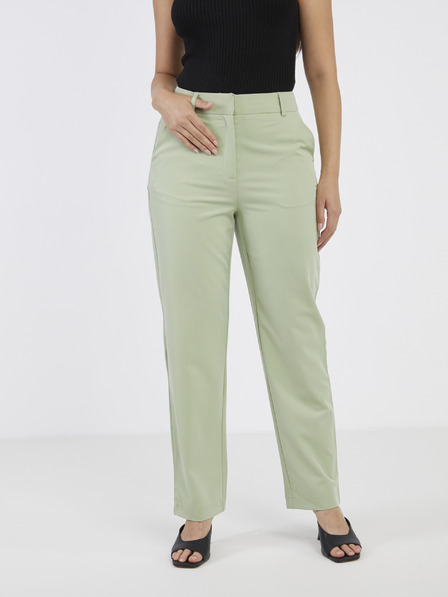 Vero Moda VERO MODA Zelda svetlozelené dámske skrátené nohavice