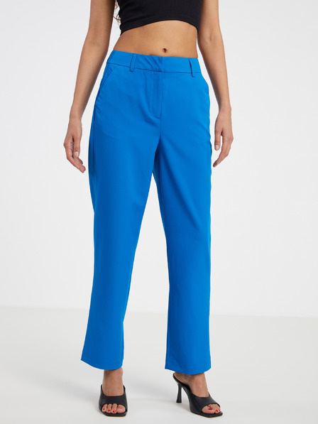 Vero Moda Modré dámske skrátené nohavice VERO MODA Zelda