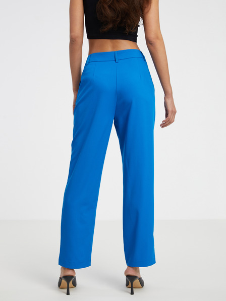Vero Moda Modré dámske skrátené nohavice VERO MODA Zelda