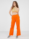 Vero Moda Oranžové dámske široké nohavice VERO MODA Carmen