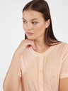 Vero Moda Oranžové dámske prúžkované košeľové šaty VERO MODA Bumpy