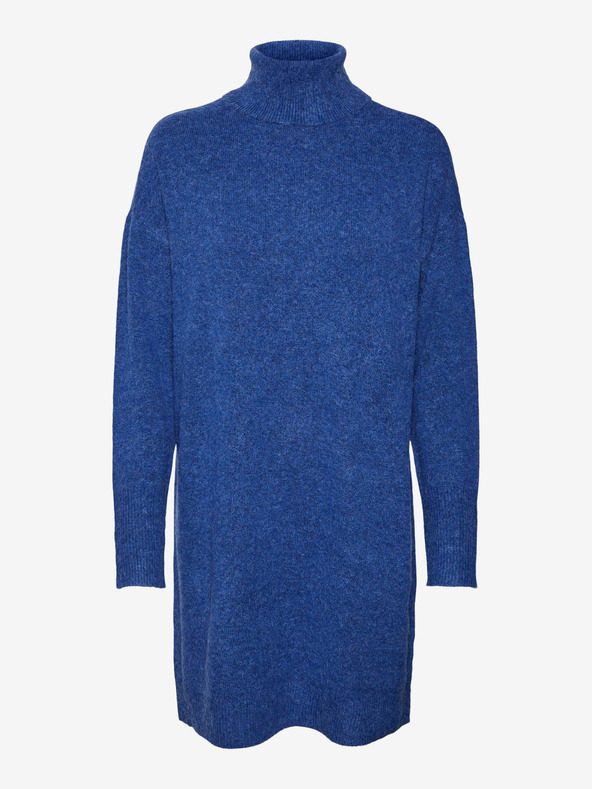 Vero Moda Modré dámske šaty VERO MODA Brilliant Sweater