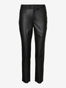 Vero Moda Čierne dámske kožené nohavice VERO MODA Brenda