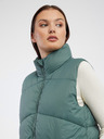 Vero Moda VERO MODA tmavozelená dámska dlhá vesta Uppsala