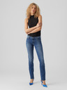 Vero Moda Modré dámske džínsy rovného strihu VERO MODA Daf