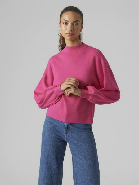 Vero Moda Ružový dámsky sveter VERO MODA Nancy