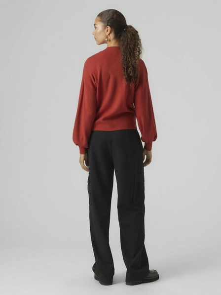 Vero Moda VERO MODA Nancy Červený dámsky sveter