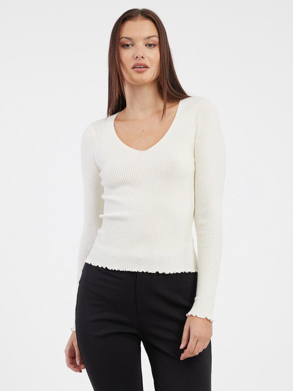 Vero Moda VERO MODA Evie krémový dámsky sveter