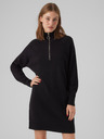 Vero Moda Čierne dámske svetrové šaty VERO MODA Goldneedle