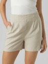 Vero Moda Béžové dámske plátenné šortky Vero Moda Jesmilo