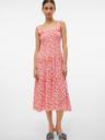 Vero Moda Červeno-biele midi šaty Vero Moda Menny