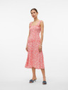 Vero Moda Červeno-biele midi šaty Vero Moda Menny