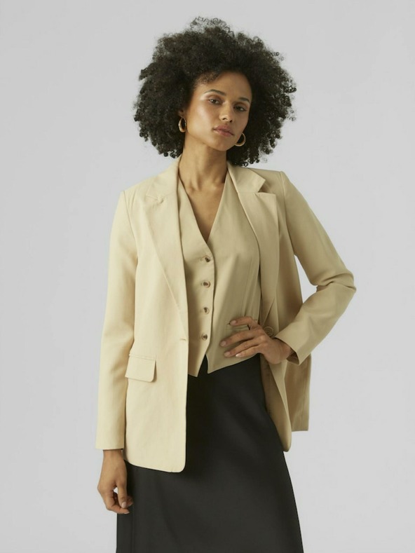 Vero Moda Béžová dámska bunda Vero Moda Carmen