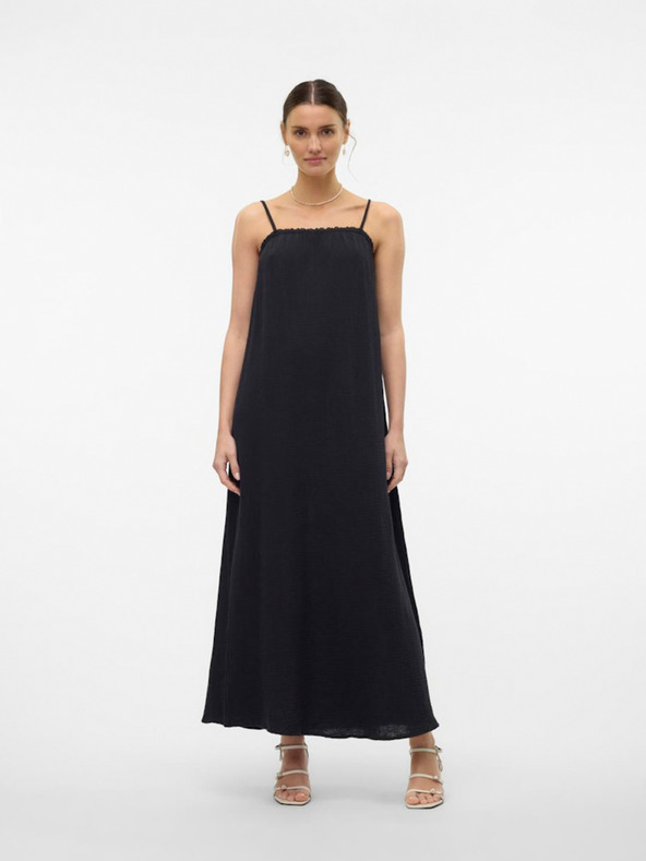 Vero Moda Vero Moda Natali Čierne dámske maxi šaty