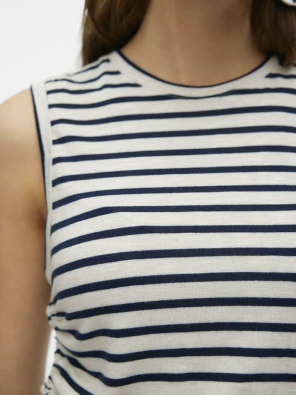 Vero Moda Modro-smetanový pruhovaný top Vero Moda Holly