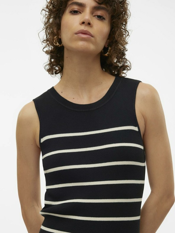 Vero Moda Čierne dámske pruhované šaty Vero Moda Gizelle