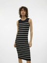 Vero Moda Čierne dámske pruhované šaty Vero Moda Gizelle