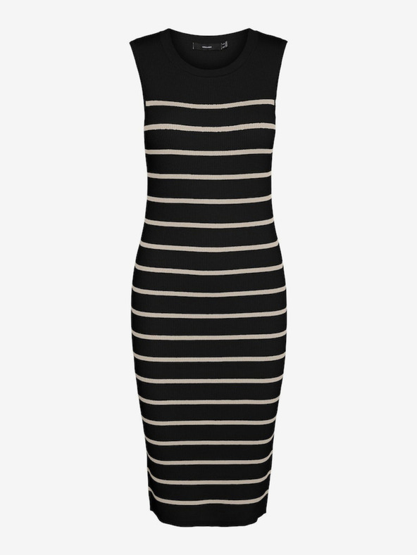 Vero Moda Čierne dámske pruhované šaty Vero Moda Gizelle