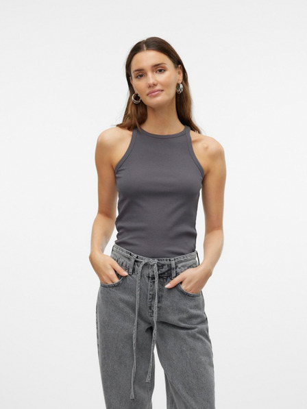 Vero Moda Tmavošedé dámske základné tielko Vero Moda Chloe