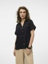 Vero Moda Čierne dámske košeľové šaty Vero Moda Bumpy