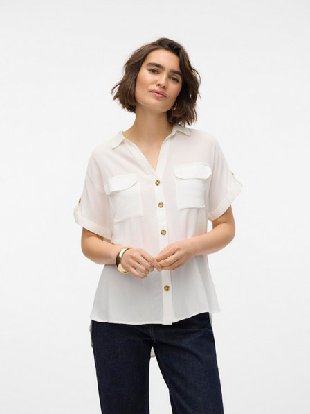 Vero Moda Biela dámska košeľa Vero Moda Bumpy
